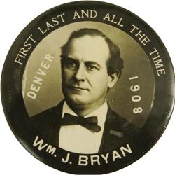 William Jennings Bryan: A Dramatic 3½" Rarity 