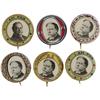Image 1 : William Howard Taft: Six Colorful 7/8" Pinbacks 