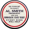 Image 1 : Al Smith: Rare Celluloid Dime Bank. 