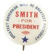 Image 1 : Al Smith: Unusual Button "Greatest Governor" 