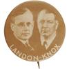 Image 1 : Alfred M. Landon: Key 1¼" Landon & Knox Jugate 