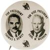 Image 1 : Dewey & Warren 1 1/4" Jugate Pinback 