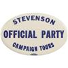 Image 1 : Very Rare Large Adlai E. Stevenson Oval Pinback 
