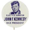 Image 1 : Senator Kennedy Vice President Button. 2¼" 