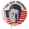 Image 1 : Very Scarce Kennedy 1 3/4" Pinback 