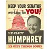 Image 1 : Early Hubert Humphrey US Senate Campaign Poster 