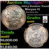 Image 1 : ***Auction Highlight*** NGC 1902-p Rainbow Toned Morgan Dollar $1 Graded ms66 By NGC (fc)