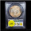 Image 5 : ***Auction Highlight*** PCGS 1904-o Rainbow Toned Morgan Dollar $1 Graded ms65 By PCGS (fc)
