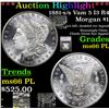 Image 1 : ***Auction Highlight*** 1881-s /s Vam 5 I3 R4 Morgan Dollar $1 Graded ms66 PL By SEGS (fc)