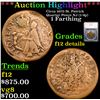 Image 1 : ***Auction Highlight*** Circa 1670 St. Patrick Quarter Pence NJ (1/4p) Graded f12 details By SEGS (f