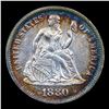 Image 2 : ***Auction Highlight*** 1880-p Rainbow Toned Seated Liberty Dime 10c Graded ms63 By SEGS (fc)