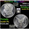 Image 1 : ***Auction Highlight*** 1881-s Morgan Dollar $1 Graded ms66 PL By SEGS (fc)