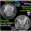Image 1 : ***Auction Highlight*** 1889-p Morgan Dollar $1 Graded Choice Unc DMPL By USCG (fc)