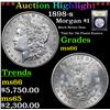 Image 1 : ***Auction Highlight*** 1898-s Morgan Dollar $1 Graded GEM+ Unc By USCG (fc)