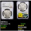 Image 1 : NGC 1878-s Morgan Dollar $1 Graded ms63 By NGC
