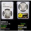 Image 1 : NGC 1880-s Morgan Dollar $1 Graded ms65 By NGC