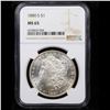Image 2 : NGC 1880-s Morgan Dollar $1 Graded ms65 By NGC