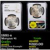 Image 1 : NGC 1881-s Morgan Dollar $1 Graded ms65 By NGC