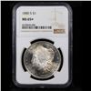 Image 2 : NGC 1880-s Morgan Dollar $1 Graded ms65+ By NGC