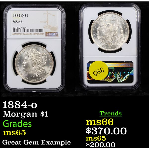 NGC 1884-o Morgan Dollar $1 Graded ms65 By NGC