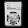 Image 2 : NGC 1885-p Morgan Dollar $1 Graded ms65 By NGC