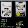 Image 1 : NGC 1923-p Peace Dollar $1 Graded ms65 By NGC