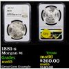 Image 1 : NGC 1881-s Morgan Dollar $1 Graded ms65 By NGC