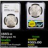 Image 1 : NGC 1885-o Morgan Dollar $1 Graded ms65 By NGC