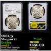 Image 1 : NGC 1887-p Morgan Dollar $1 Graded ms65 By NGC