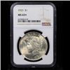 Image 2 : NGC 1923-p Peace Dollar $1 Graded ms65+ By NGC
