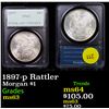 Image 1 : PCGS 1897-p Rattler Morgan Dollar $1 Graded ms63 By PCGS