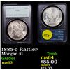 Image 1 : PCGS 1885-o Rattler Morgan Dollar $1 Graded ms63 By PCGS