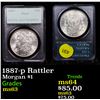 Image 1 : PCGS 1887-p Rattler Morgan Dollar $1 Graded ms63 By PCGS