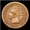 Image 2 : 1863 Indian Cent 1c Grades f+