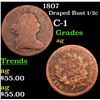 Image 1 : 1807 Draped Bust Half Cent 1/2c Grades ag