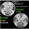 Image 1 : 1881-s Morgan Dollar $1 Grades GEM Unc