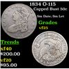 Image 1 : 1834 O-115 Capped Bust Half Dollar 50c Grades vf+