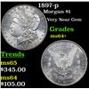 Image 1 : 1897-p Morgan Dollar $1 Grades Choice+ Unc
