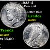 Image 1 : 1923-d Peace Dollar $1 Grades Select Unc