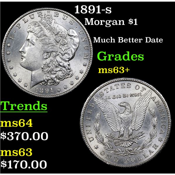 1891-s Morgan Dollar $1 Grades Select+ Unc