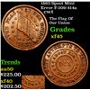 Image 1 : 1863 Spoot Mint Error F-209/414a Civil War Token 1c Grades xf+