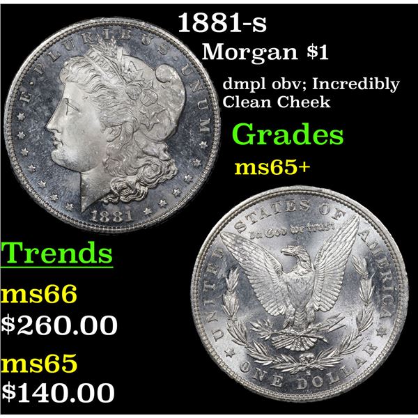 1881-s Morgan Dollar $1 Grades GEM+ Unc