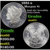 Image 1 : 1881-s Morgan Dollar $1 Grades GEM+ Unc