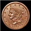 Image 2 : 1851 Braided Hair Half Cent 1/2c Grades Select Unc BN
