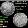 Image 1 : 1827 O-117 R3 Capped Bust Half Dollar 50c Grades f+