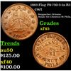 Image 1 : 1863 Flag PA-750-5-1a R3 Civil War Token 1c Grades xf+