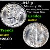 Image 1 : 1943-p Mercury Dime 10c Grades Choice+ Unc