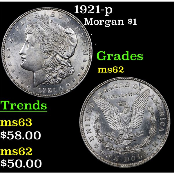 1921-p Morgan Dollar $1 Grades Select Unc