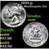 Image 1 : 1955-p Washington Quarter 25c Grades GEM+ Unc