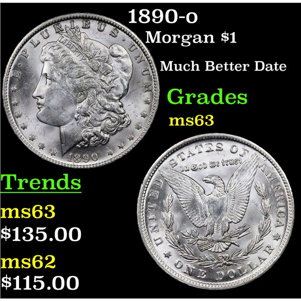 1890-o Morgan Dollar $1 Grades Select Unc